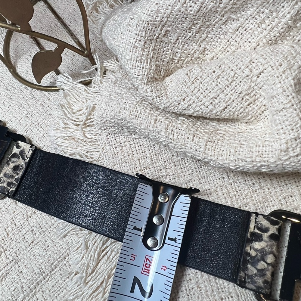 All Saints Black and Cream Phython Bracelet - Picture 7 of 12